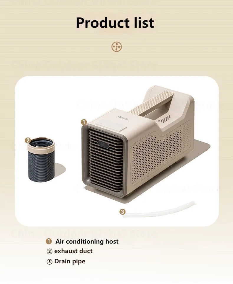 MOBI GARDEN Mobile Air Conditioner Outdoor Portable Fan Integrated Car Cooler 450W Cooling Camping Tent Indoor Car Cooling Fan With Built-in Lighting