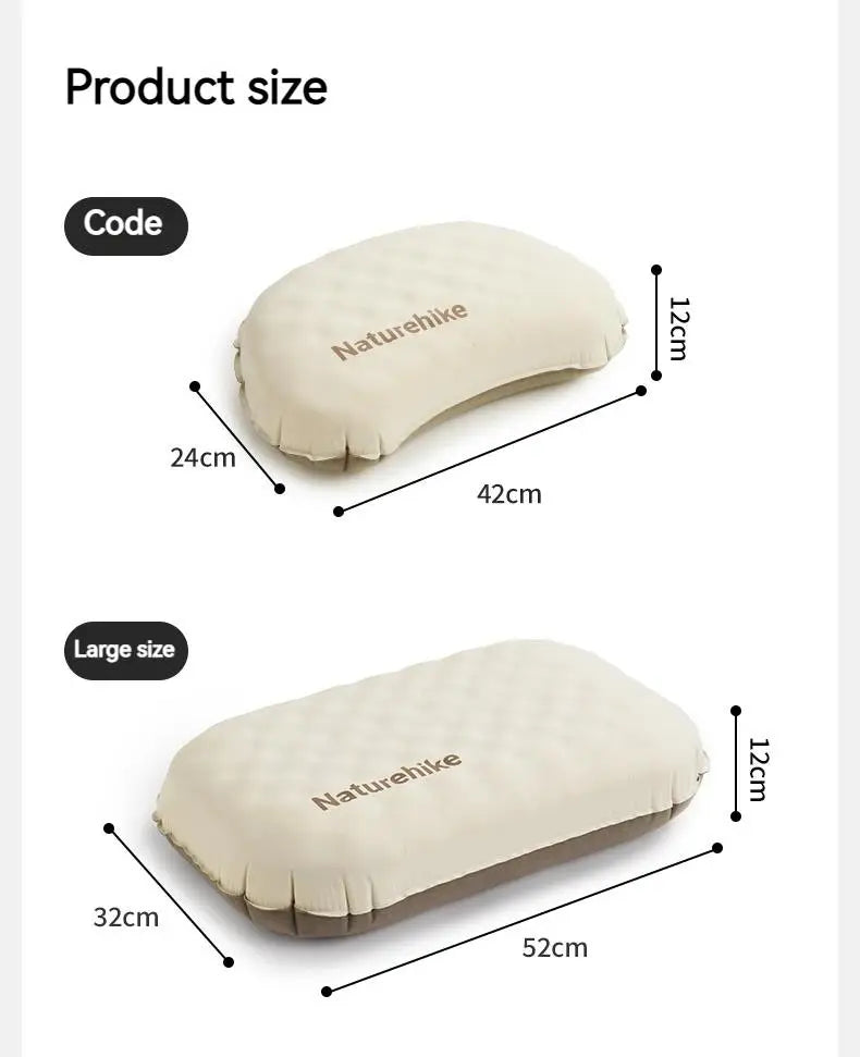 Naturehike Inflatable Pillow 3D Sponge Portable Ultralight Weight Only 160g Camping Outdoor Travel Neck Sleeping Silent Self Air Pillow Surface Pillow