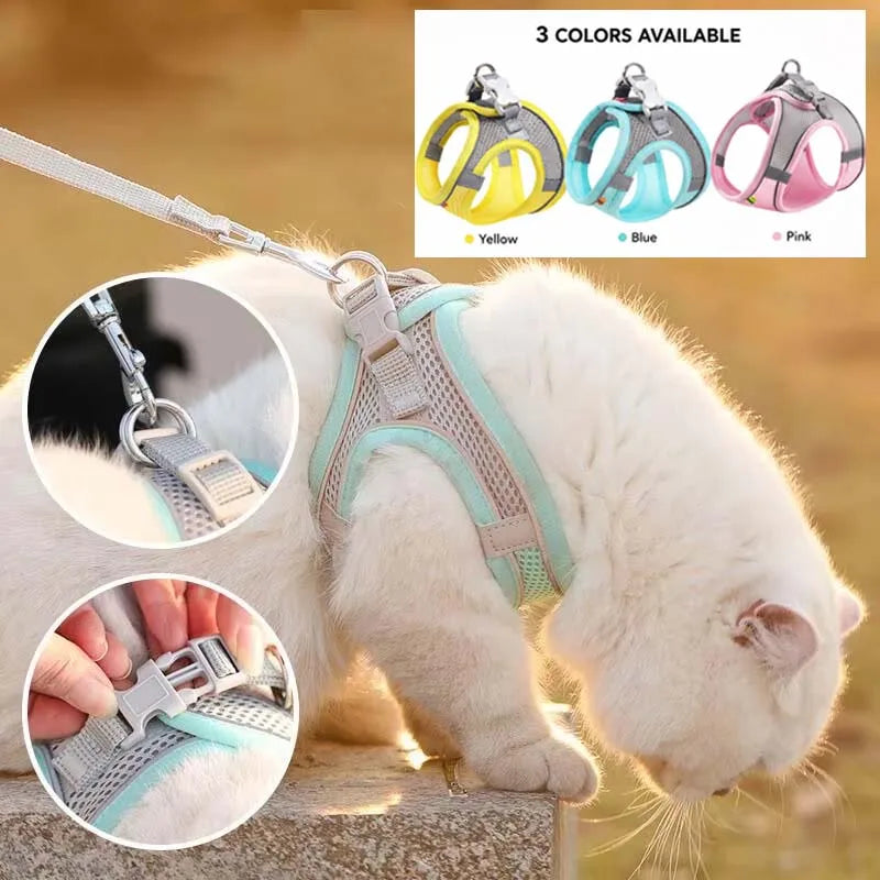 Reflective Mesh Harness & Leash Set