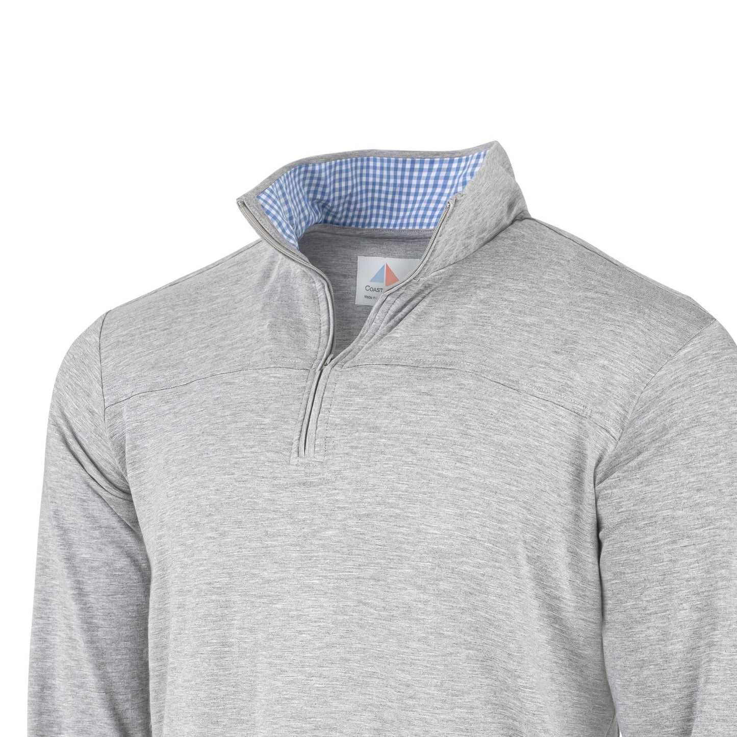 FINAL SALE -Seaside Deckhand Q-Zip - Athletic Grey (SMALLS)