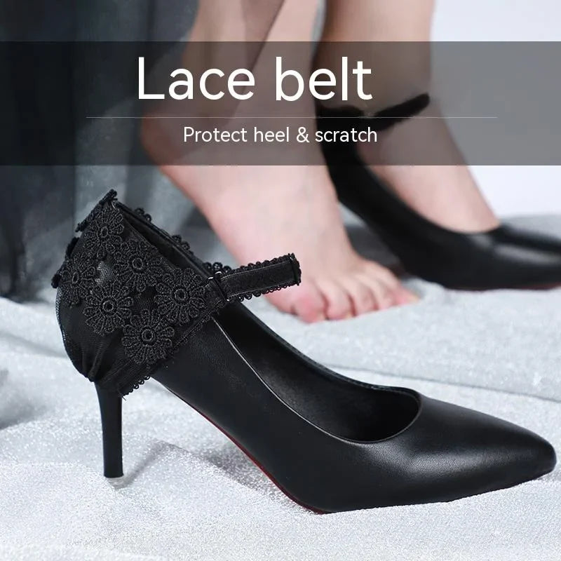 Elastic Shoe Laces High Heels Bundle Shoelace for Women Anti-skid Adjustable Elastic Band Heels Cover Fixed Shoeslace Shoe Decor