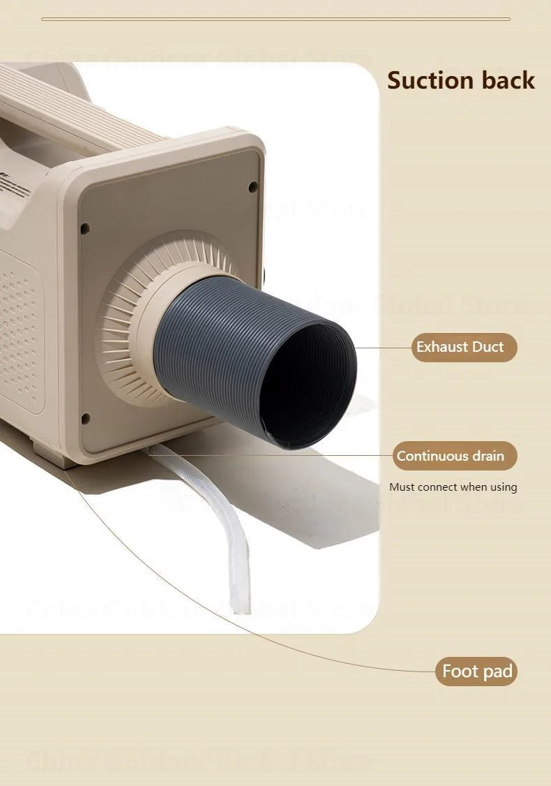 MOBI GARDEN Mobile Air Conditioner Outdoor Portable Fan Integrated Car Cooler 450W Cooling Camping Tent Indoor Car Cooling Fan With Built-in Lighting