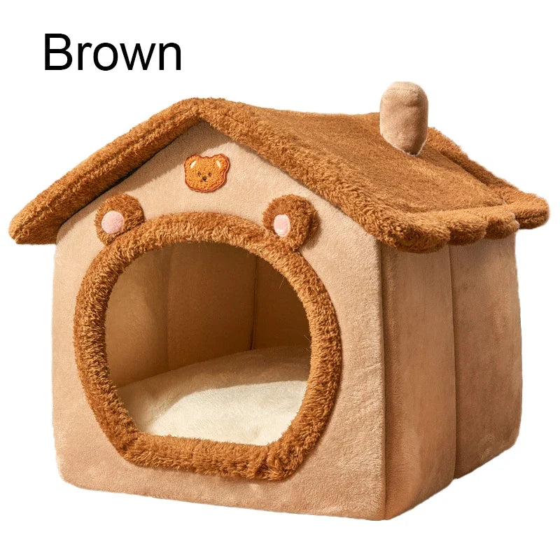 Foldable Washable Pet House Bed