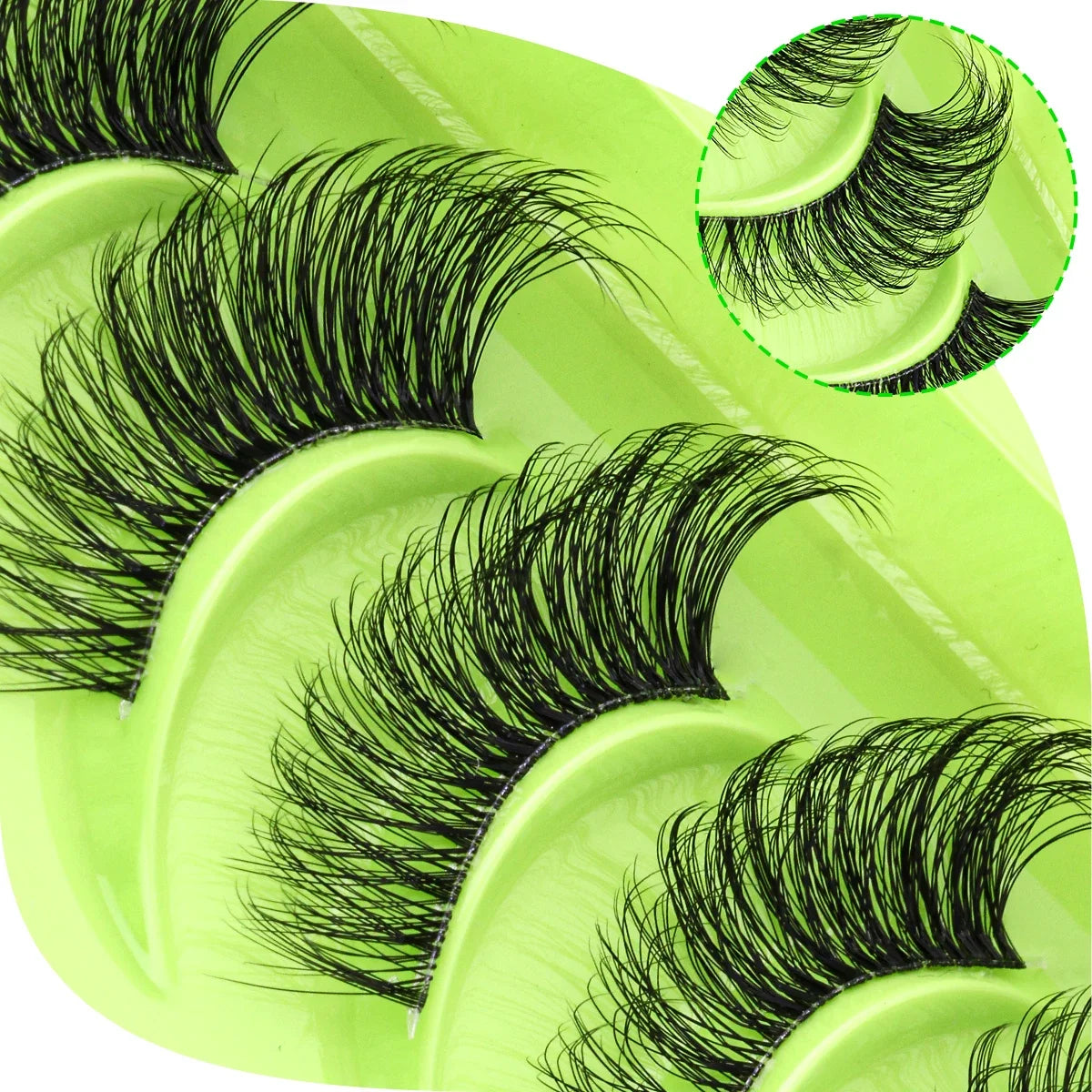 3/10 Pairs Half Lashes Makeup Natural Long Cat Eye Lashes Dramatic False Eyelashes