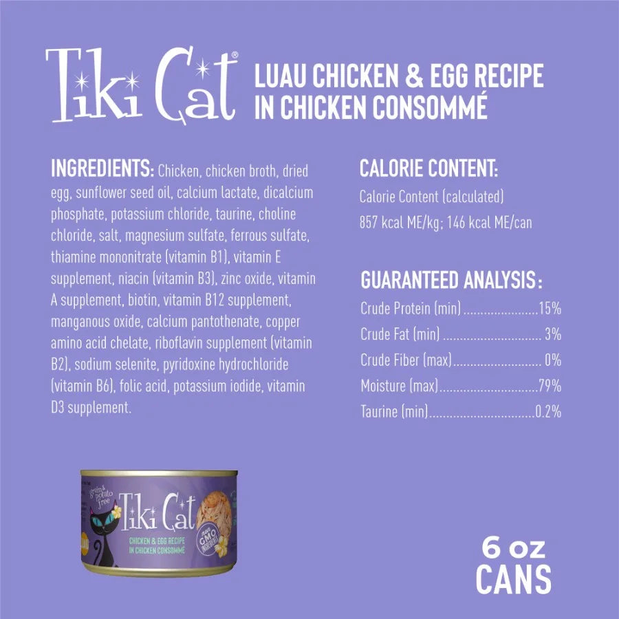 Tiki Cat Luau Chicken & Egg Wet Food (6-Pack)