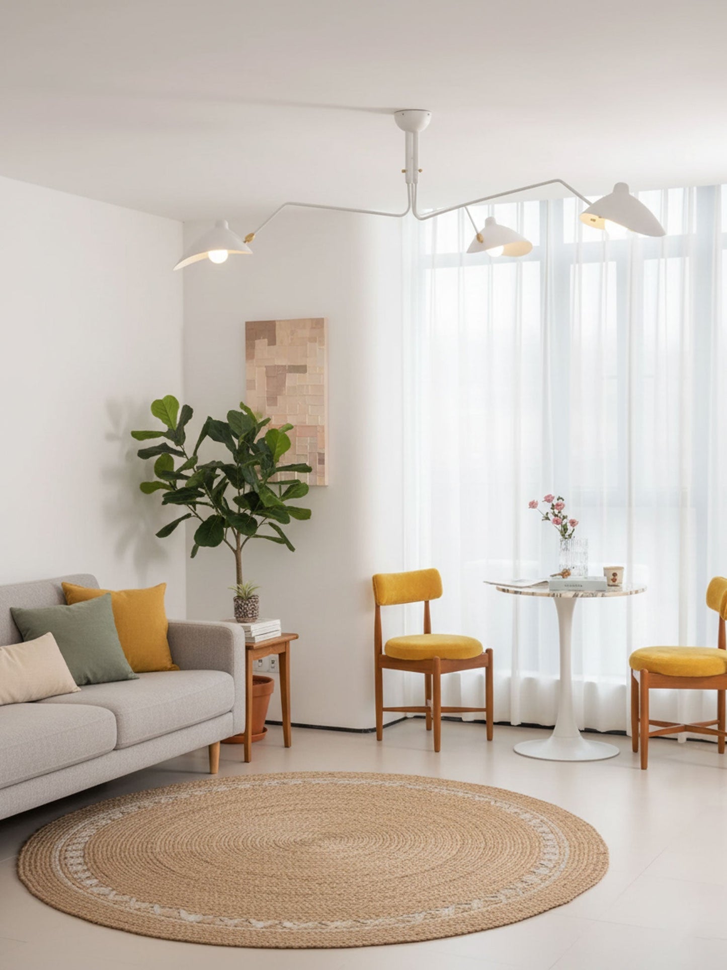 3-Arm Ceiling Light With Pivot Shades