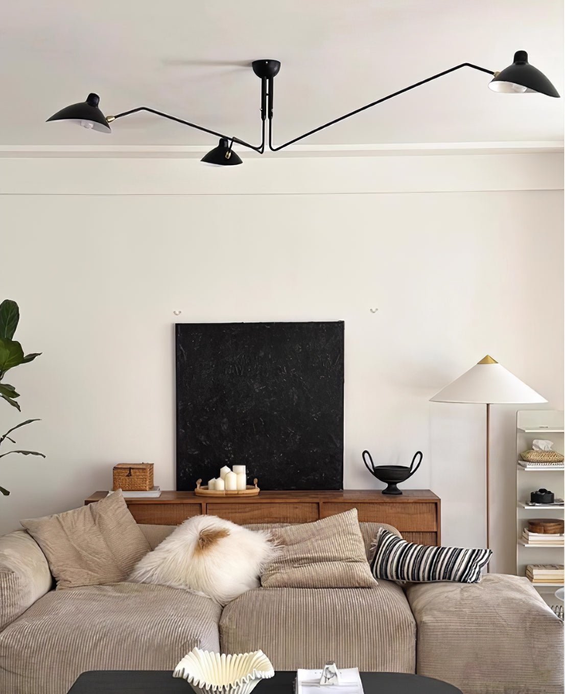 3-Arm Ceiling Light With Pivot Shades