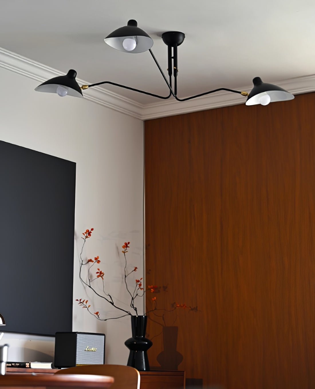 3-Arm Ceiling Light With Pivot Shades