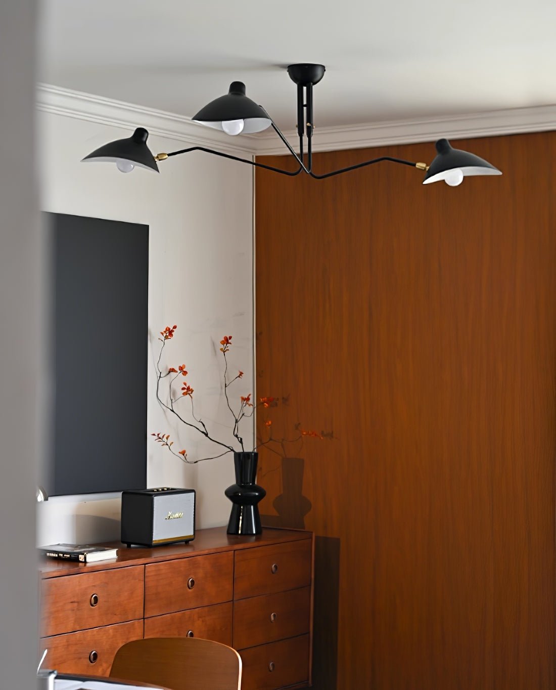 3-Arm Ceiling Light With Pivot Shades