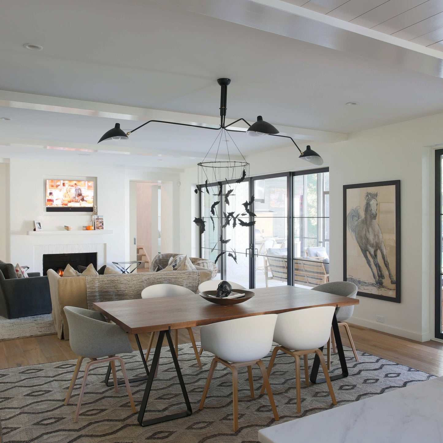 3-Arm Ceiling Light With Pivot Shades