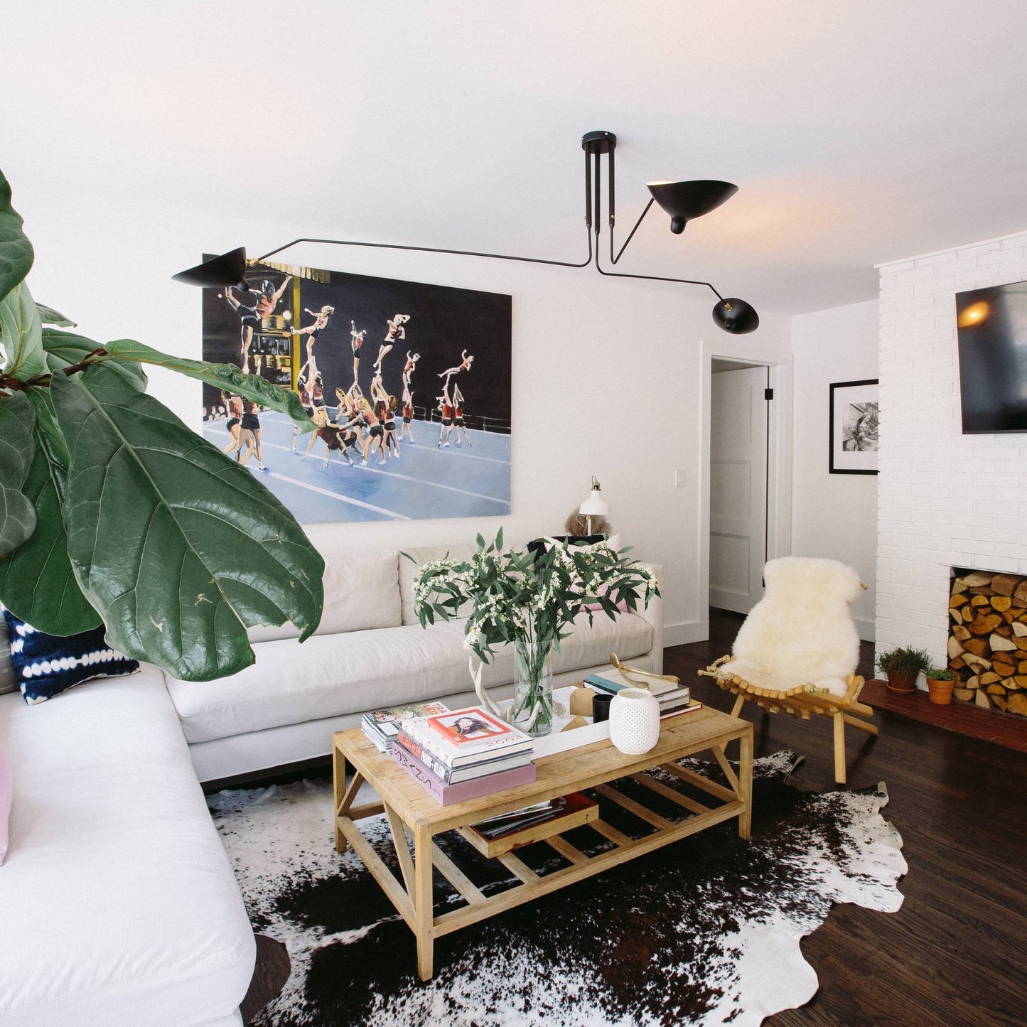 3-Arm Ceiling Light With Pivot Shades