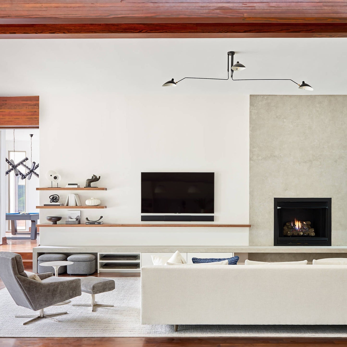 3-Arm Ceiling Light With Pivot Shades