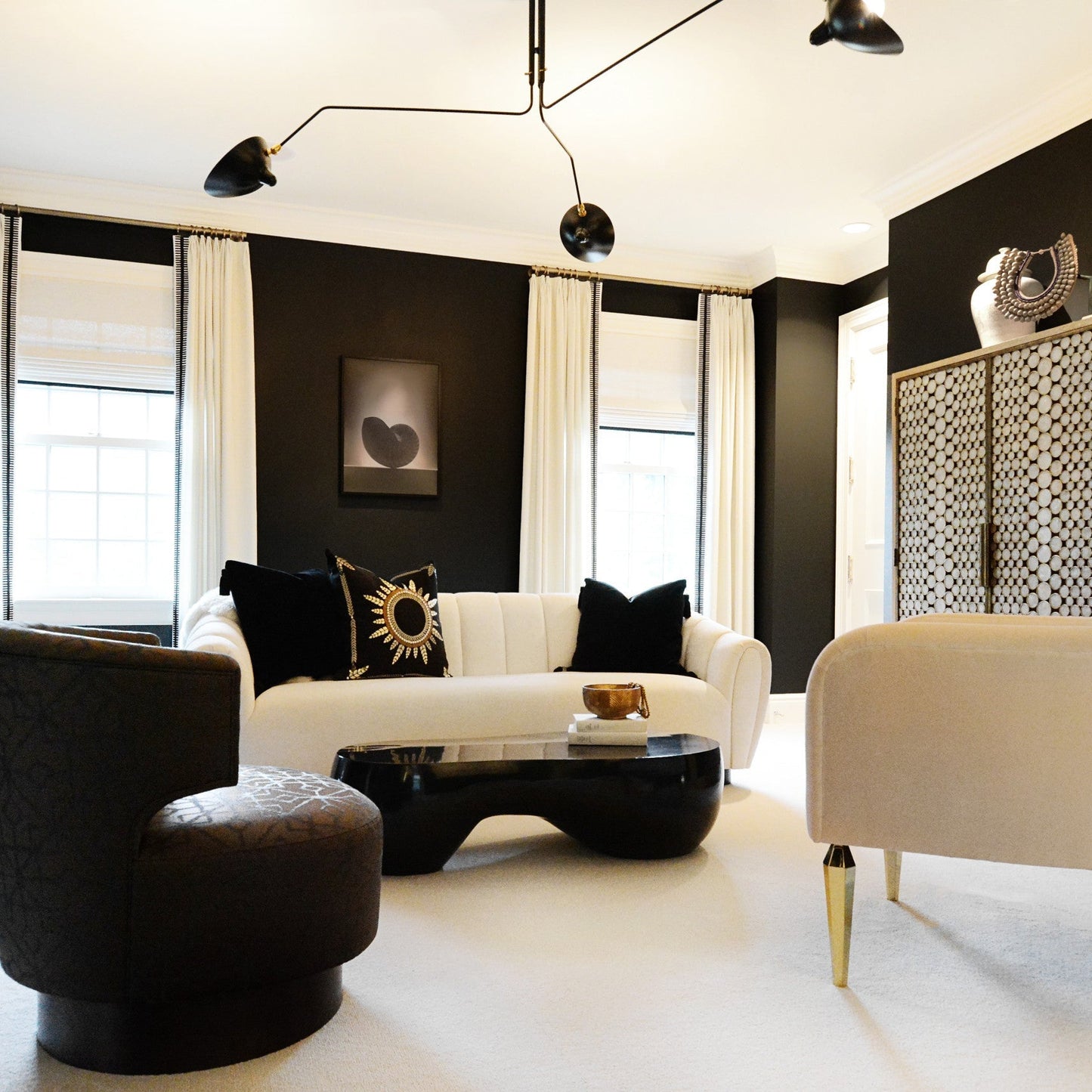 3-Arm Ceiling Light With Pivot Shades