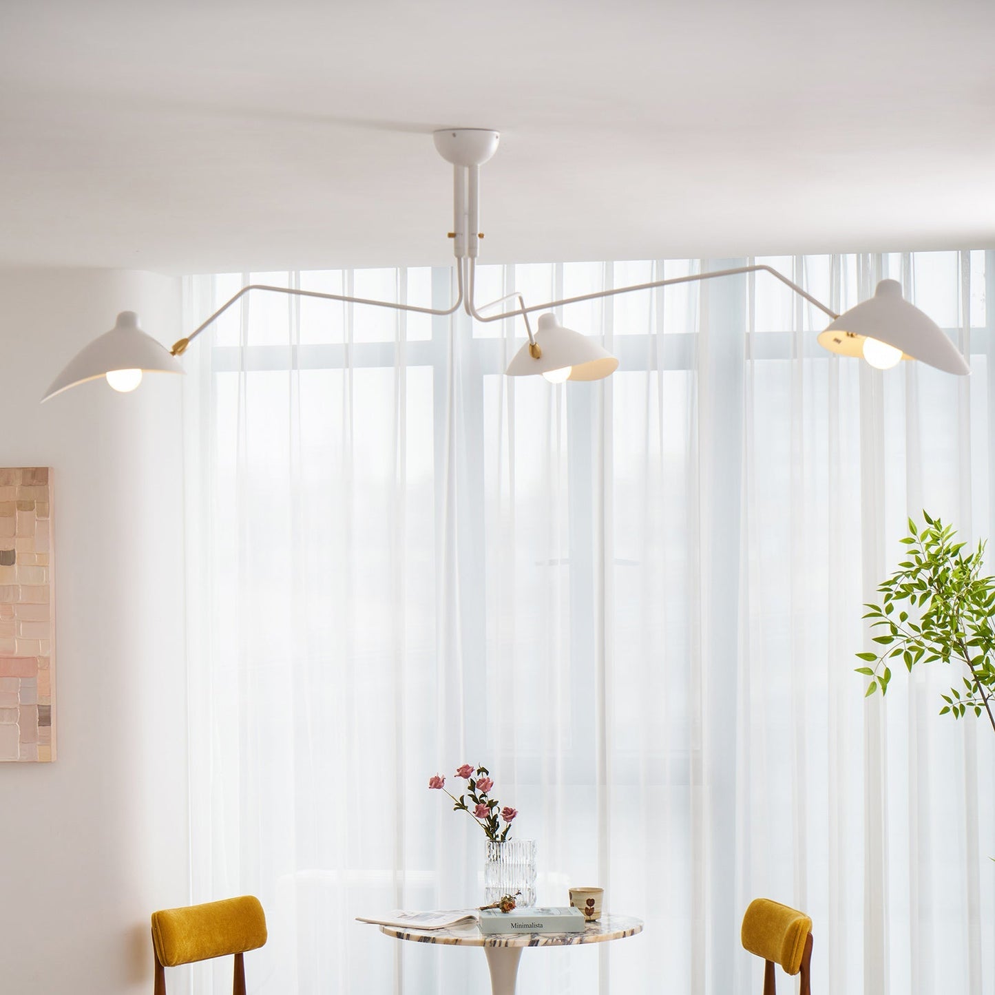 3-Arm Ceiling Light With Pivot Shades