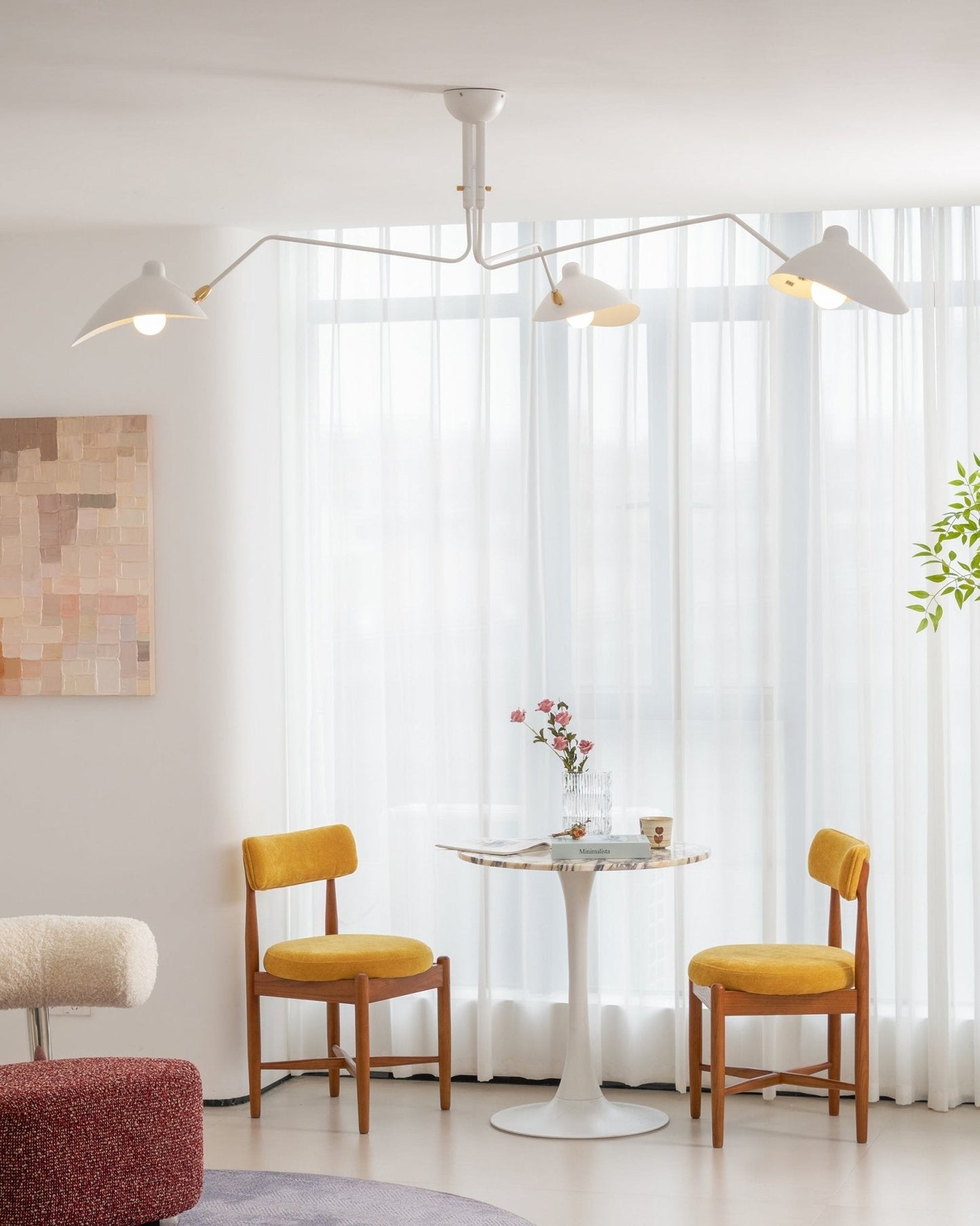 3-Arm Ceiling Light With Pivot Shades