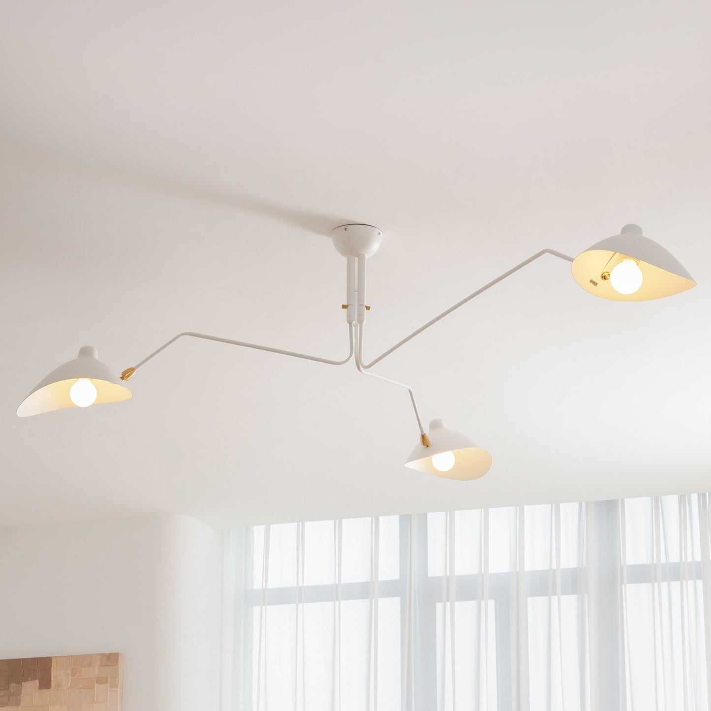 3-Arm Ceiling Light With Pivot Shades