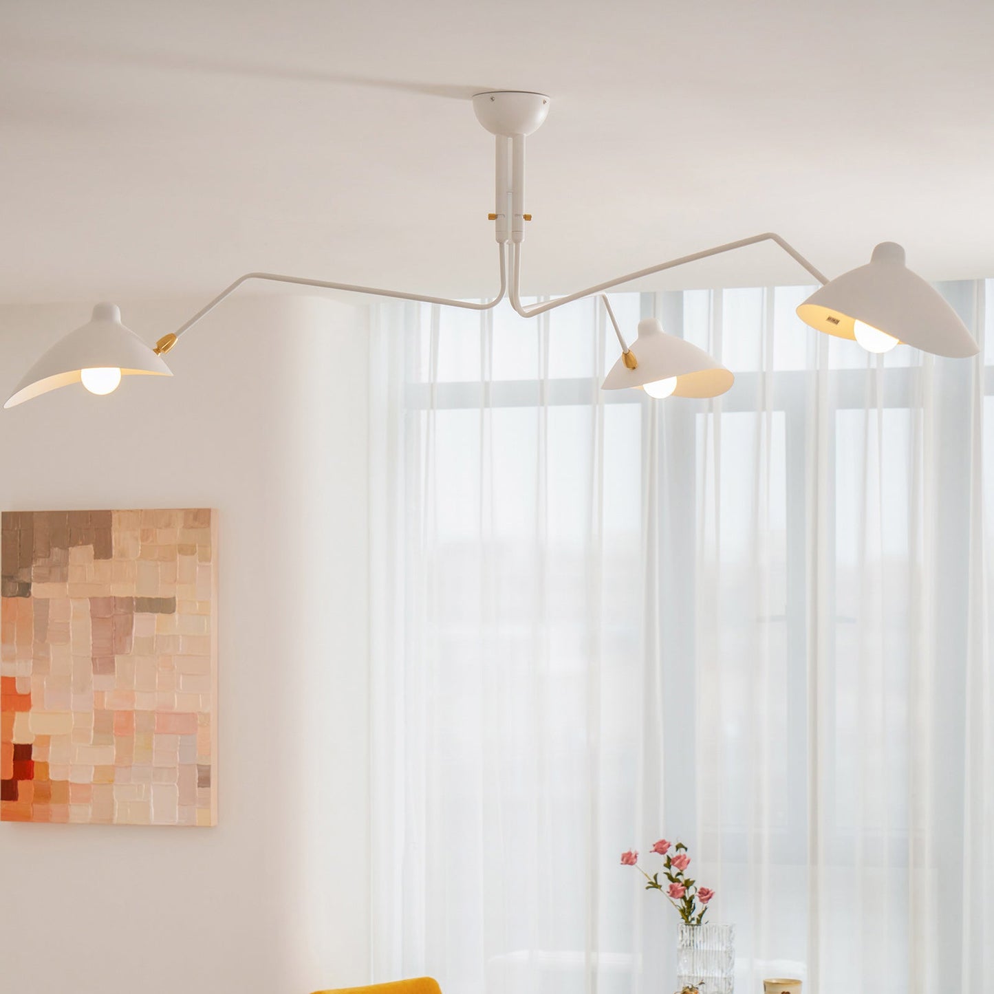 3-Arm Ceiling Light With Pivot Shades