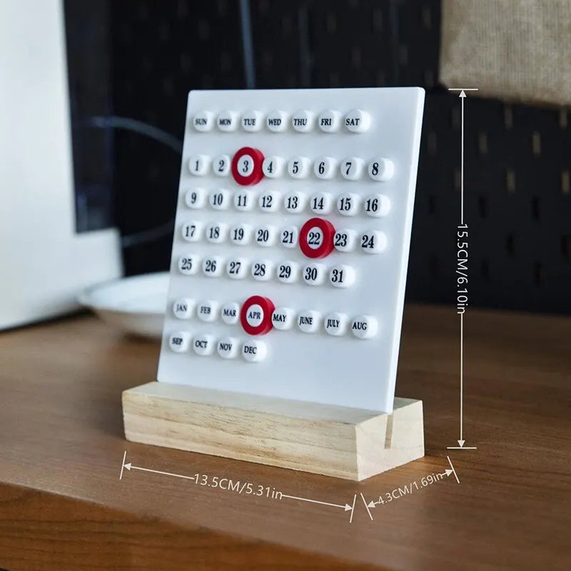 Acrylic Wooden Base Calendar- HMT15CC