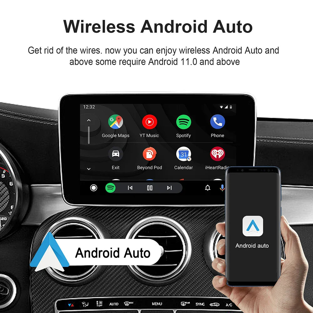 Smart CarPlay Ai Box Android 13 for OEM CarPlay Cars with Wifi Wireless Android Auto Built-in Play Store for Netflix YouTube