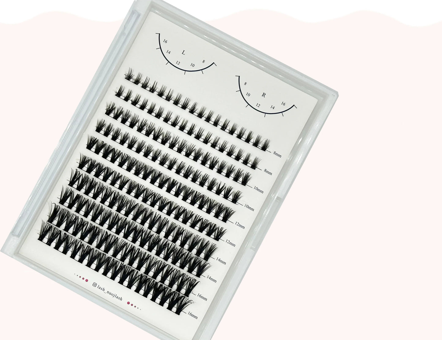 NUO Makeup Luxury DIY Cluster Lash Extension Glue-Based Percut Eyelash Segment Individual Lashes 3D Ribbon Lashes Private Label