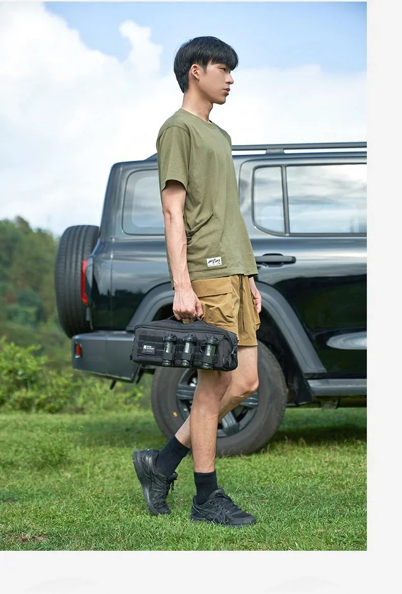 MOBI GARDEN Ground Nail Storage Bag Portable Multi-function 5L Large Space One Second Switch Four Layer Camping Outdoor Partition Box Wear-resistant