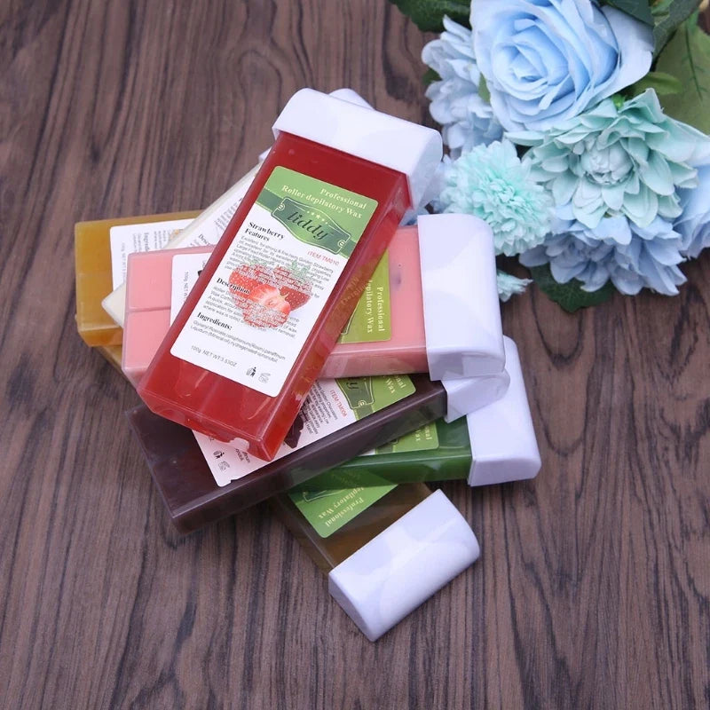 8 Styles 100g Roll On Hot Depilatory Wax Cartridge  Waxing Hair Removal