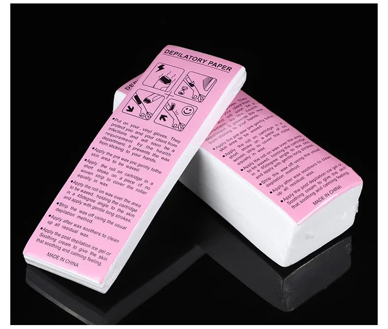 200/100PCS Women Men Hair Removal Wax Paper Nonwoven High Quality Body Leg Arm Hair Removal Epilator Wax Strip Paper Roll