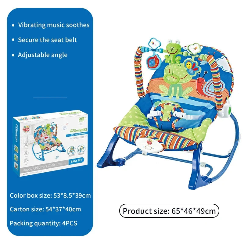 Baby Electric Rocking Chair Cradle with Music & Vibration for Newborns 0-2 Years - Multifunctional Sleep Shaker