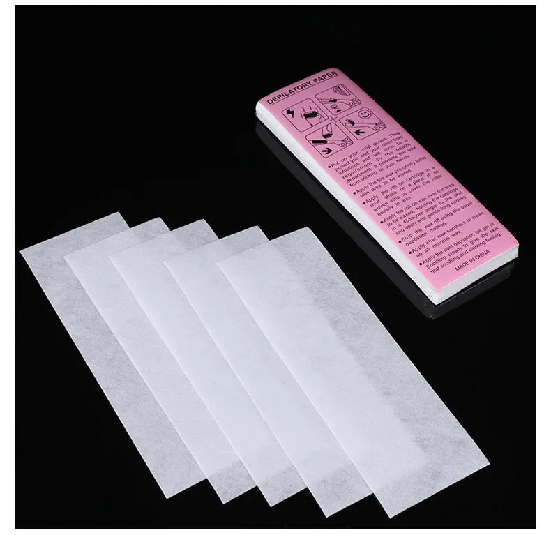 200/100PCS Women Men Hair Removal Wax Paper Nonwoven High Quality Body Leg Arm Hair Removal Epilator Wax Strip Paper Roll