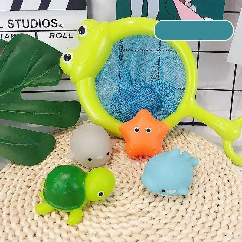 Floating Light-Up Animal Bath Pool Toys for Kids Age 3-5 - Set of 9 Fun Bath Time Accessories