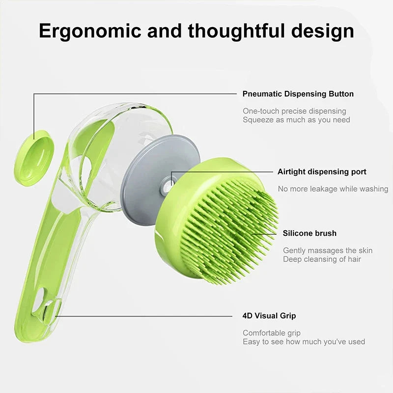 Silicone Bath Brush with Shampoo Dispenser
