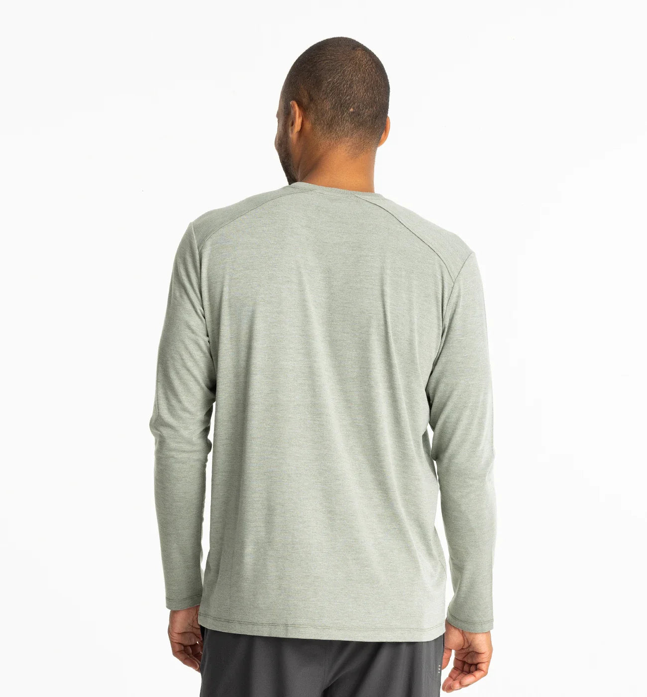 Men's Bamboo Shade Long Sleeve - Heather Agave Green
