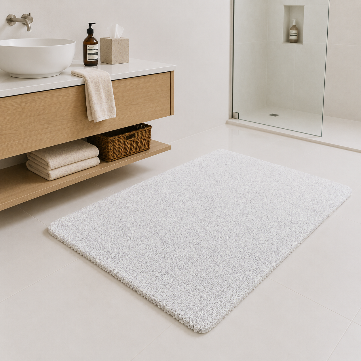Shower Mat Non Slip Quick Dry Synthetic Bath Mat