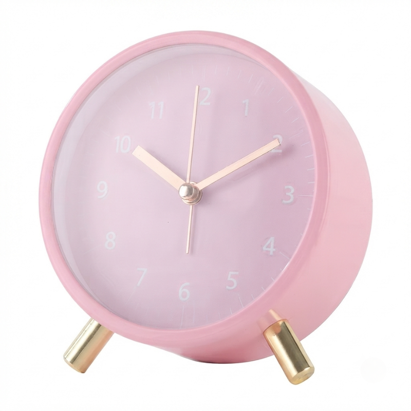 Silent Alarm Clock Quartz Movement Compact Design