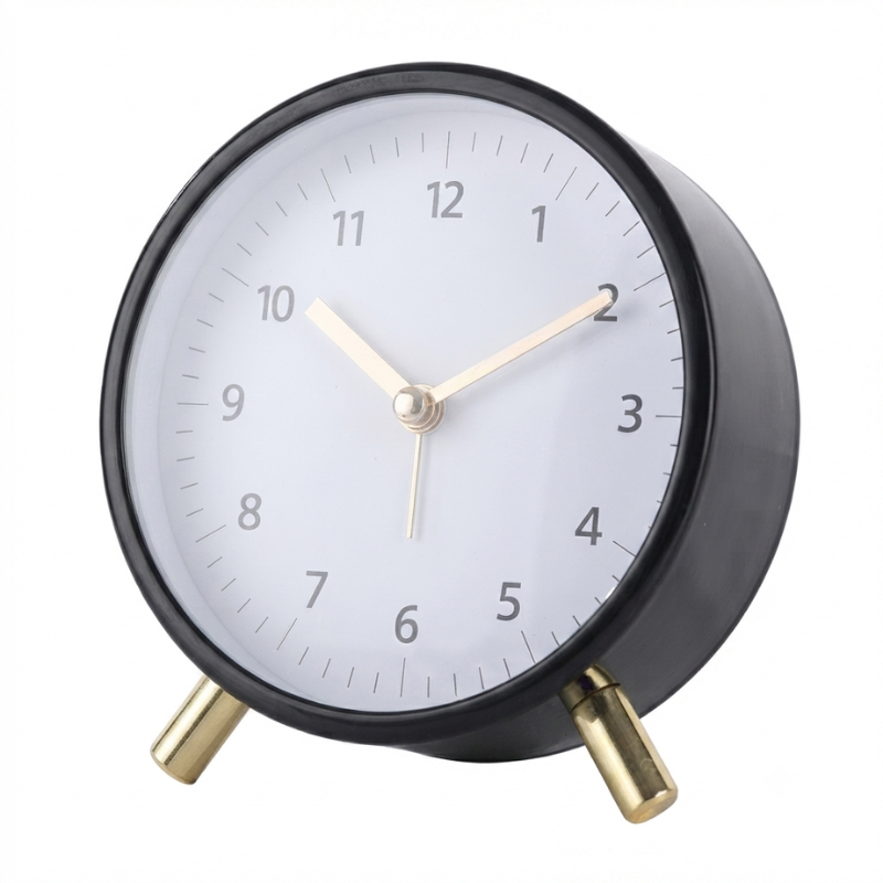 Silent Alarm Clock Quartz Movement Compact Design