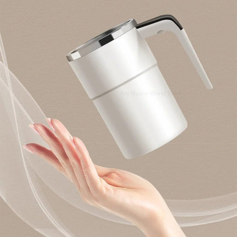 Smart Coffee Cup with Automatic Mixing and Digital Temperature Display
