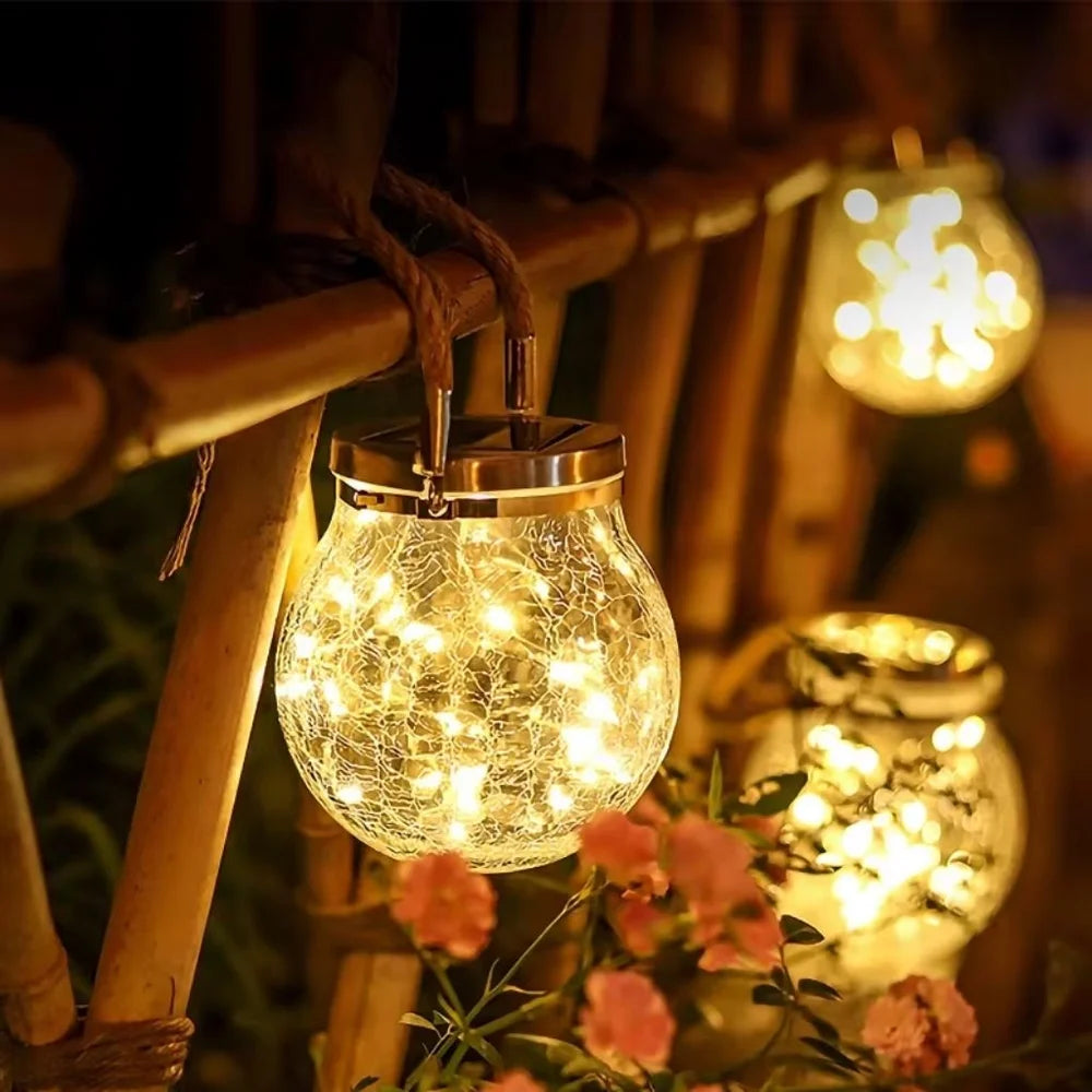 Solar Outdoor Lantern Waterproof LED Hanging Light