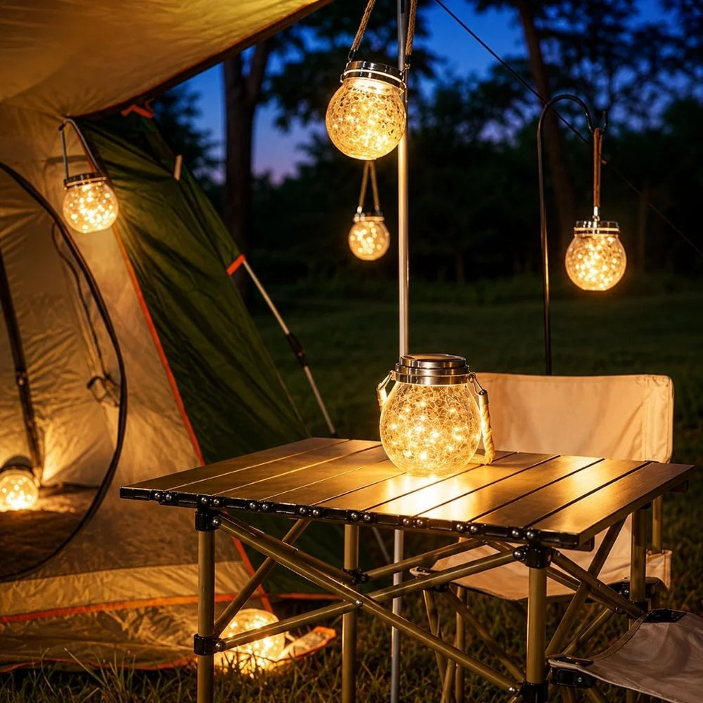 Solar Outdoor Lantern Waterproof LED Hanging Light