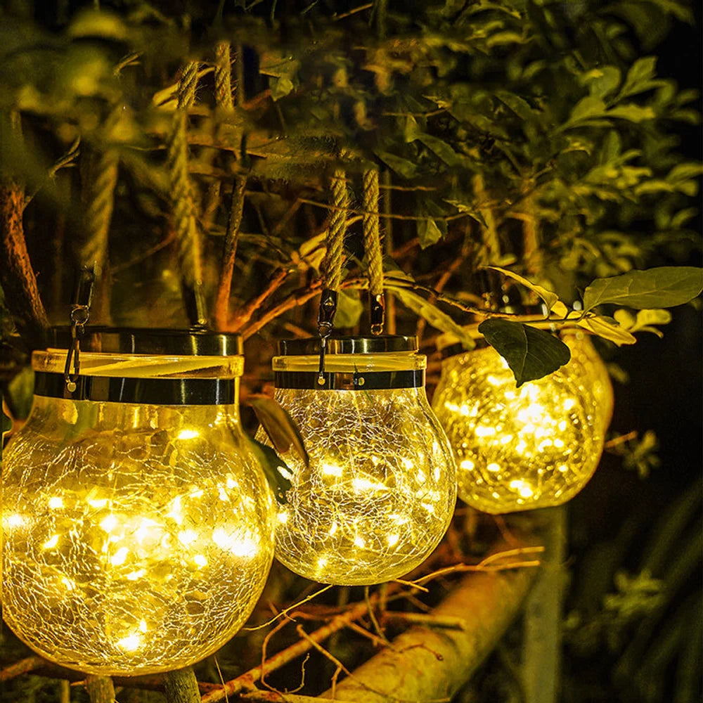 Solar Outdoor Lantern Waterproof LED Hanging Light
