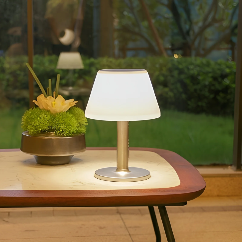 Solar Table Lamp Weather Resistant Solar Powered Outdoor Lighting