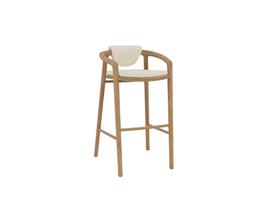 Solid Barstool Stool with Back