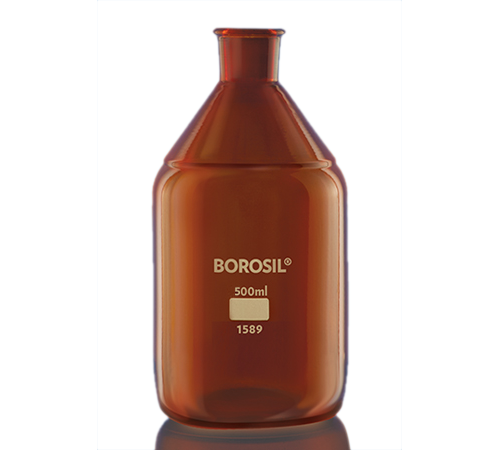 Solution Bottle Amber Glass Borosil