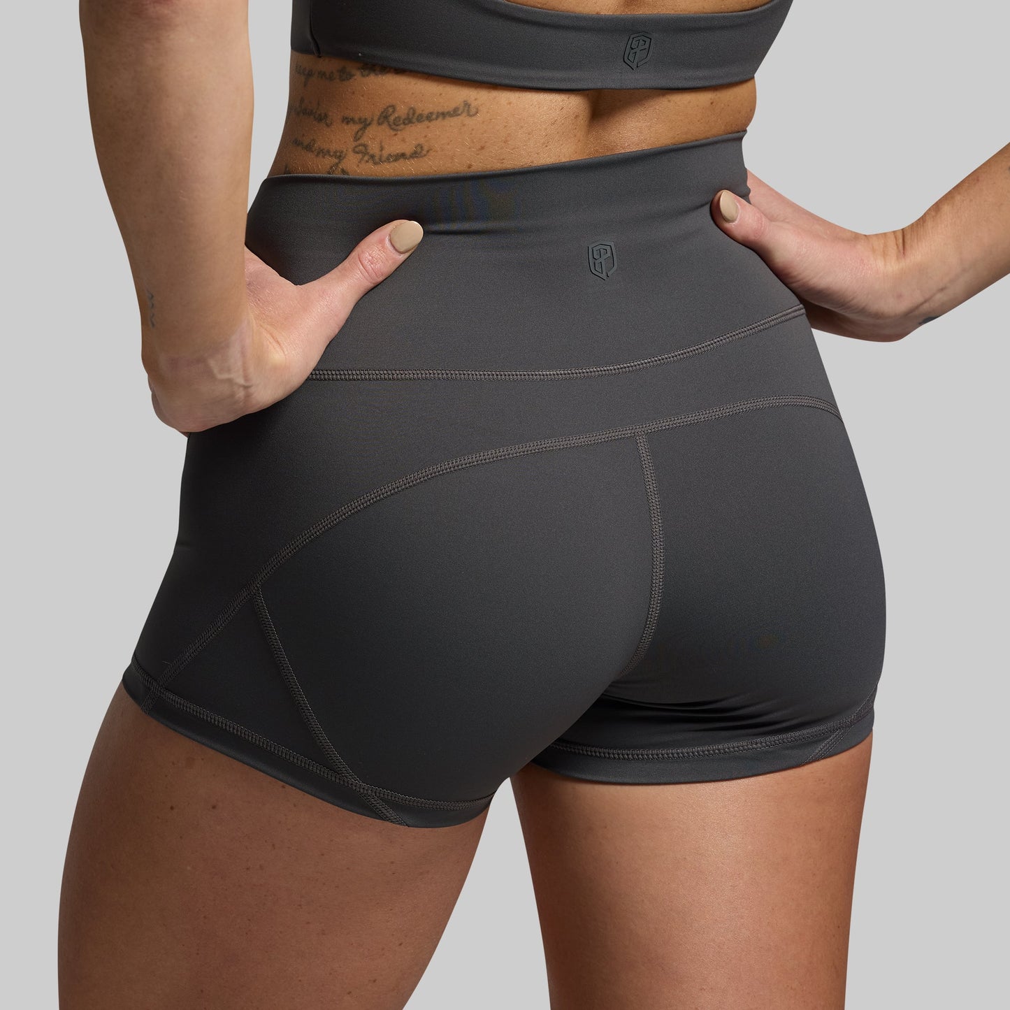 Your Go To Booty Short Set (Gunmetal)