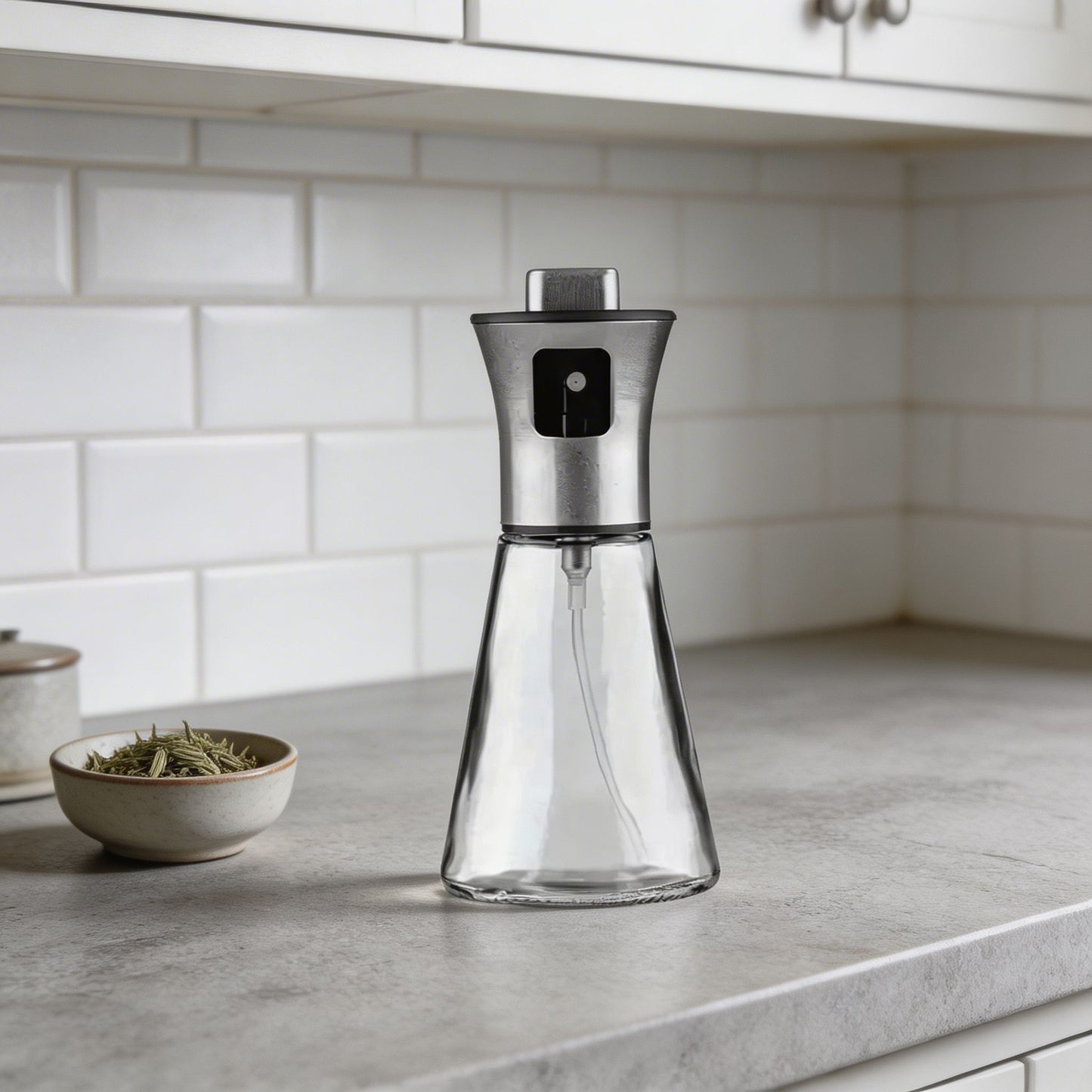 Cooking Oil Sprayer Glass Refillable Precise Mist for Healthy Cooking