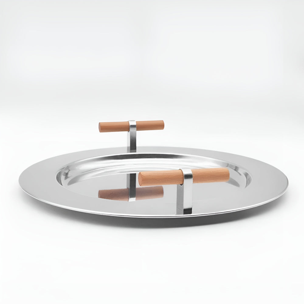 Durable Serving Tray Round with Handles & Stylish Design