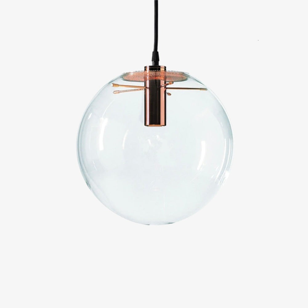 Clear Glass Globe Pendant Lights With LED Light