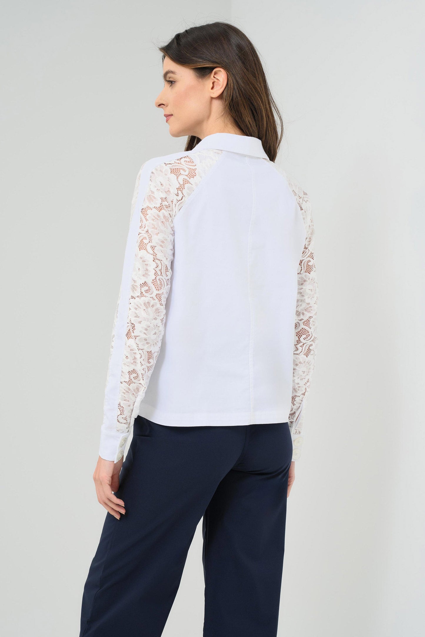 Sutton Lace Sleeve Trucker Jacket