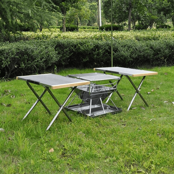 Campingmoon Small Stainless Steel Camping Table T-370 / T-380