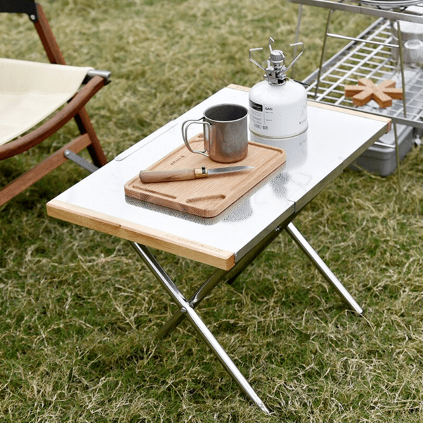 Campingmoon Small Stainless Steel Camping Table T-370 / T-380