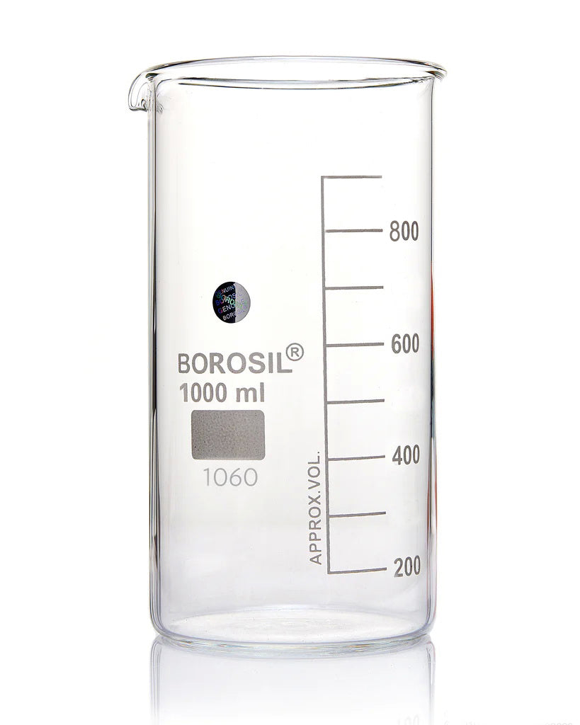 Beaker Tall Form With Spout Glass Borosil